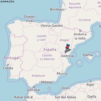 Sarrión Karte Spanien