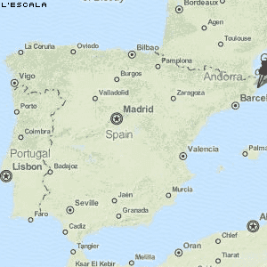 l'Escala Karte Spanien