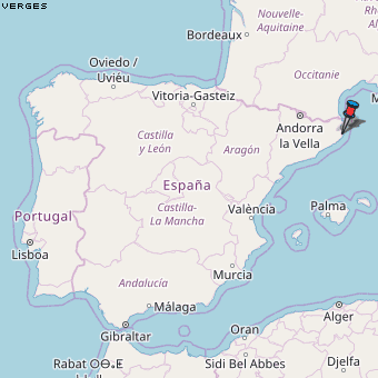 Verges Karte Spanien