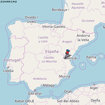 Sinarcas Karte Spanien