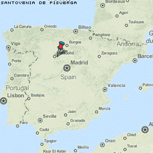 Santovenia de Pisuerga Karte Spanien