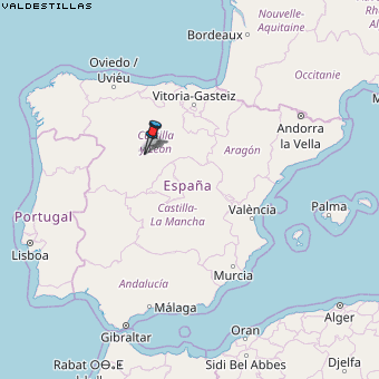 Valdestillas Karte Spanien