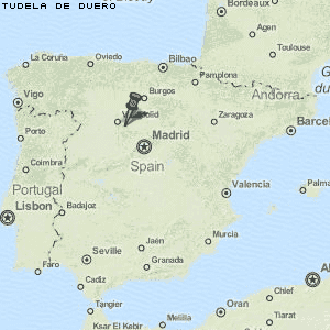Tudela de Duero Karte Spanien