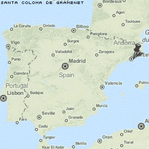Santa Coloma de Gramenet Karte Spanien