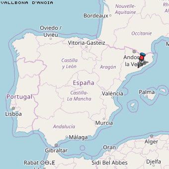 Vallbona d'Anoia Karte Spanien