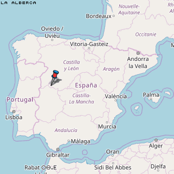 La Alberca Karte Spanien