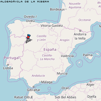 Aldeadávila de la Ribera Karte Spanien