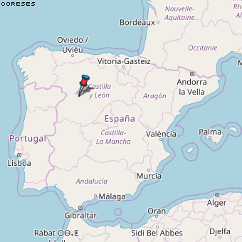 Coreses Karte Spanien