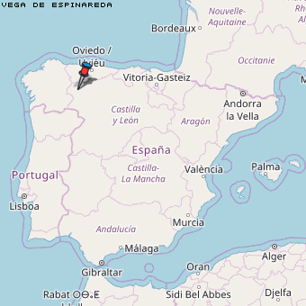 Vega de Espinareda Karte Spanien