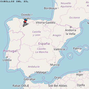 Cubillos del Sil Karte Spanien