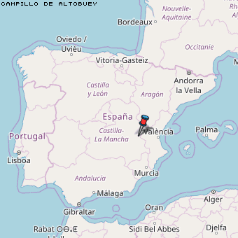 Campillo de Altobuey Karte Spanien