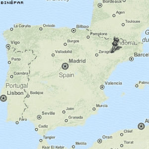 Binéfar Karte Spanien