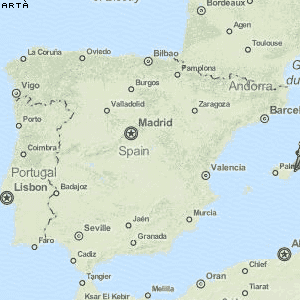 Artà Karte Spanien