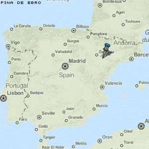 Pina de Ebro Karte Spanien