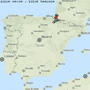 Zizur Mayor / Zizur Nagusia Karte Spanien