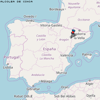 Alcolea de Cinca Karte Spanien