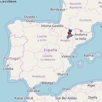 Leciñena Karte Spanien