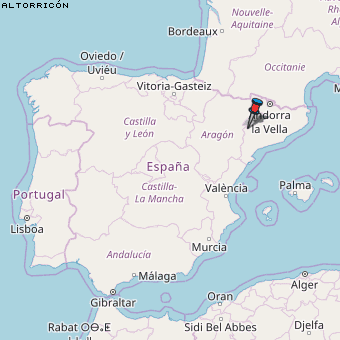 Altorricón Karte Spanien
