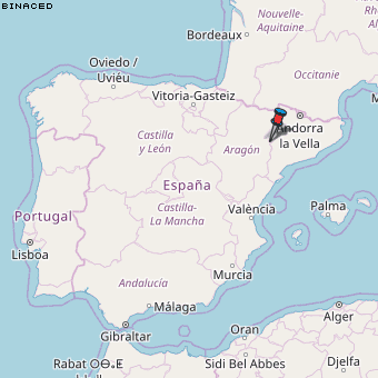 Binaced Karte Spanien