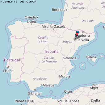 Albalate de Cinca Karte Spanien