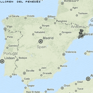 Llorenç del Penedès Karte Spanien