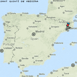 Sant Quintí de Mediona Karte Spanien