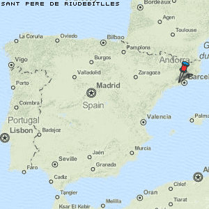 Sant Pere de Riudebitlles Karte Spanien