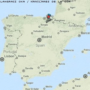 Langraiz Oka / Nanclares de la Oca Karte Spanien