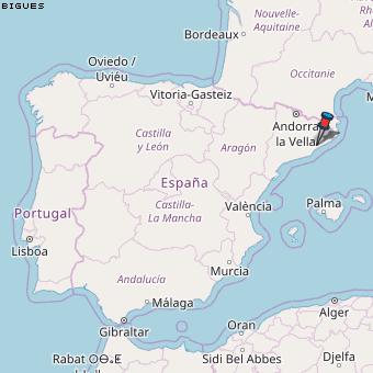 Bigues Karte Spanien