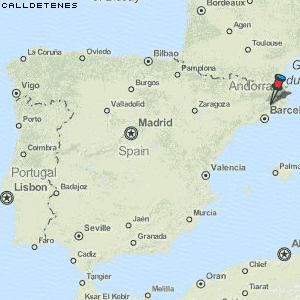 Calldetenes Karte Spanien