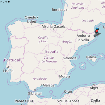 Flaçà Karte Spanien
