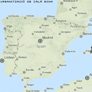 Urbanització de Cala Bona Karte Spanien