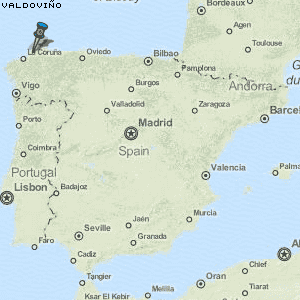 Valdoviño Karte Spanien