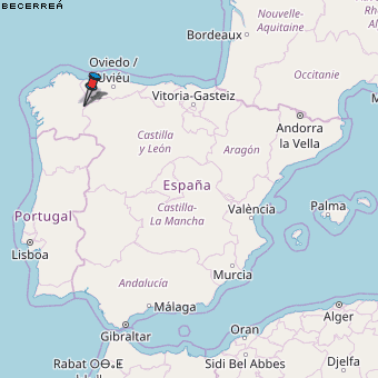 Becerreá Karte Spanien