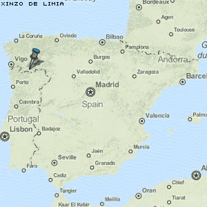 Xinzo de Limia Karte Spanien