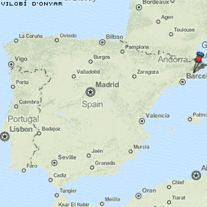 Vilobí d'Onyar Karte Spanien