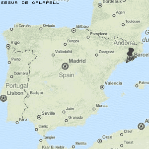 Segur de Calafell Karte Spanien