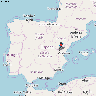 Ademuz Karte Spanien