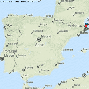 Caldes de Malavella Karte Spanien