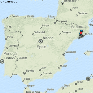 Calafell Karte Spanien