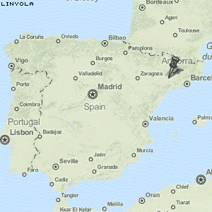 Linyola Karte Spanien