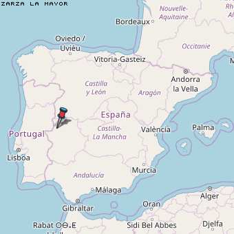 Zarza la Mayor Karte Spanien