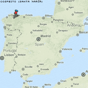 Cospeito (Santa María) Karte Spanien