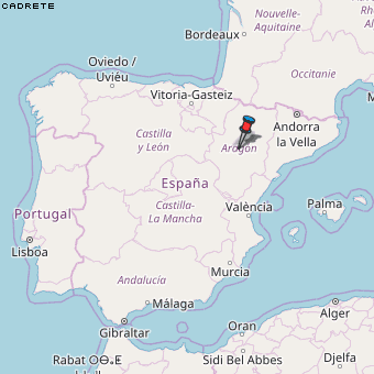 Cadrete Karte Spanien