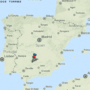 Karte von Dos Torres :: Spanien Breiten- und Längengrad : Kostenlose