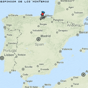 Espinosa de los Monteros Karte Spanien
