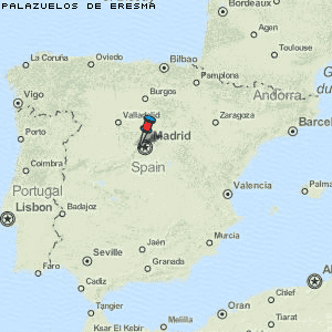 Palazuelos de Eresma Karte Spanien