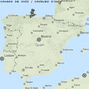 Cangas de Onís / Cangues d'Onís Karte Spanien