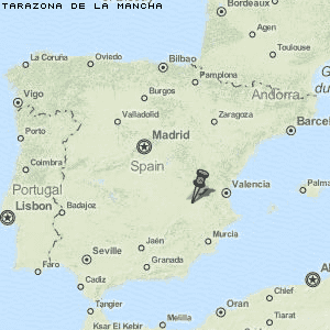 Tarazona de la Mancha Karte Spanien
