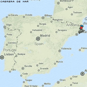 Cabrera de Mar Karte Spanien